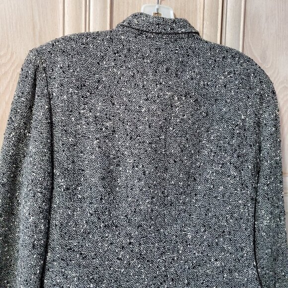 Vintage Clichy Bouclé Pants Suit, Cropped Jacket and Pleated Pants, Size 8 - Picture 7 of 16